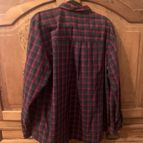 CHAPS Men's Long Sleeve Button Down Shirt L Red Green Blue Plaid Cotton Blend - Picture 6 of 6